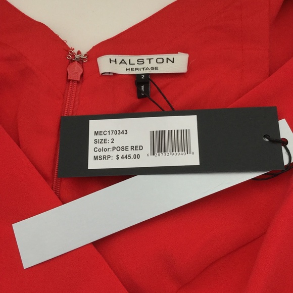 HALSTON HERITAGE Cold Shoulder Ruffled Jumpsuit - Picture 4 of 7